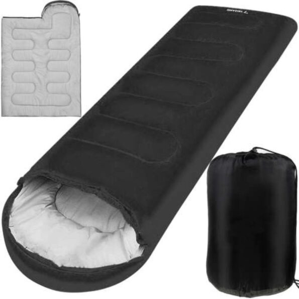 Slaapzak voor Buiten – Lichtgewicht & Waterdichte Camping Slaapzak met Capuchon en Draagtas – Warm & Compact – Ideaal voor Kamperen & Trekking - Image 12