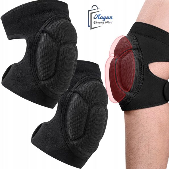 Kniebeschermers met Klittenband, Comfortabele Werk- & Tuinkniebescherming – Foam Kniebeschermers Volwassenen – Zwart - Image 9
