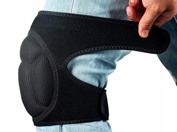 Kniebeschermers met Klittenband, Comfortabele Werk- & Tuinkniebescherming – Foam Kniebeschermers Volwassenen – Zwart - Image 7