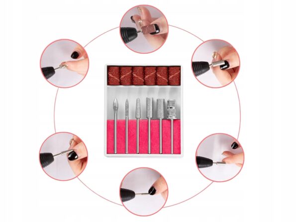 Professionele Elektrische Nagelfrees – Manicure & Pedicure Set met 6 Frezen – Elektrische Nagelvijl voor Thuis & Salon - Image 9