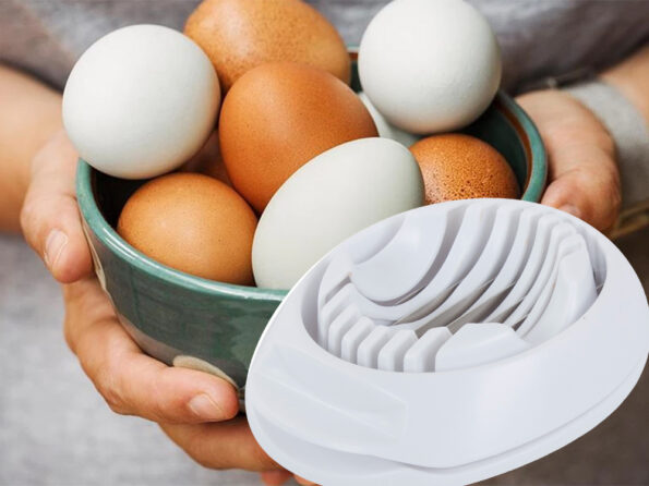 Eiersnijder met 7 Roestvrijstalen Messen – Perfect voor Gekookte Eieren, Salades & Sandwiches – Vaatwasserbestendig - Image 6