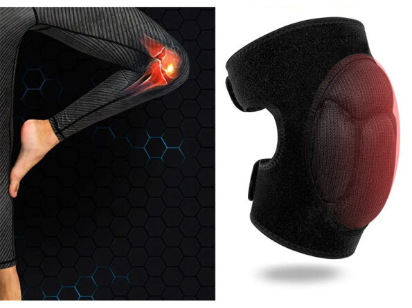 Kniebeschermers met Klittenband, Comfortabele Werk- & Tuinkniebescherming – Foam Kniebeschermers Volwassenen – Zwart - Image 4