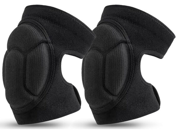 Kniebeschermers met Klittenband, Comfortabele Werk- & Tuinkniebescherming – Foam Kniebeschermers Volwassenen – Zwart - Image 2